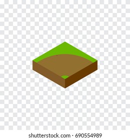 Isolated Turn Isometric. Sand Vector Element Can Be Used For Sand, Turn, Road Design Concept.