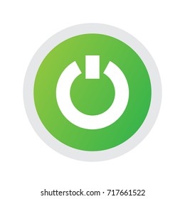 Isolated Turn Off Icon Symbol On Clean Background. Vector Power On Element In Trendy Style.