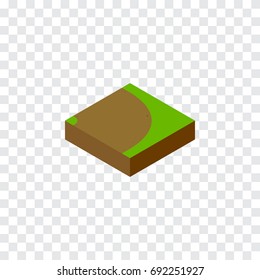Isolated Turning Isometric. Rotation Vector Element Can Be Used For Rotation, Turning, Road Design Concept.