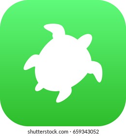 Isolated Turtle Icon Symbol On Clean Background. Vector Tortoise Element In Trendy Style.