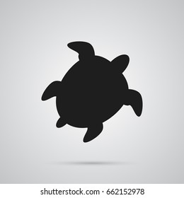 Isolated Turtle Icon Symbol On Clean Background. Vector Tortoise Element In Trendy Style.