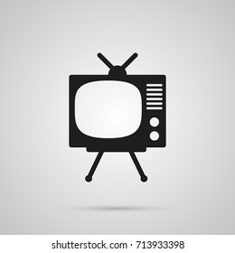 Isolated Tv Set Icon Symbol On Clean Background. Vector Television Element In Trendy Style.