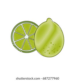 isolated two lemon