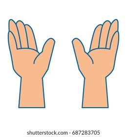 isolated two opened hands