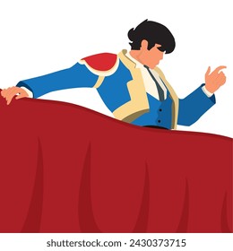 Isolated typical spanish bullfighter Spanish culture Vector illustration