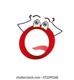 Isolated typography of a number for kids, Vector illustration