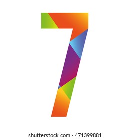 Isolated typography of a number, Vector illustration