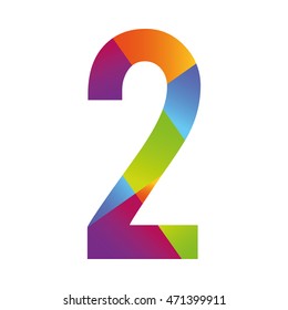 Isolated typography of a number, Vector illustration