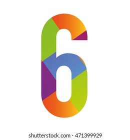 Isolated typography of a number, Vector illustration