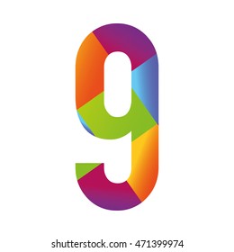 Isolated typography of a number, Vector illustration