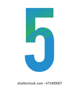 Isolated typography of a number, Vector illustration