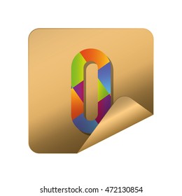 Isolated typography of a number, Vector illustration