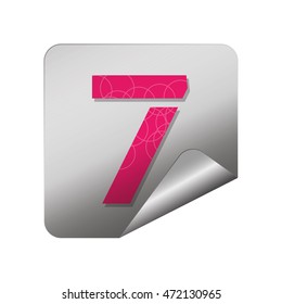Isolated typography of a number, Vector illustration