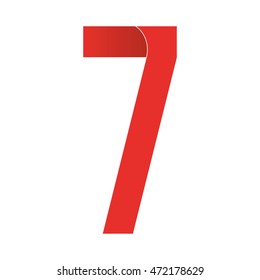 Isolated typography of a number, Vector illustration