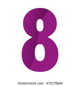 Isolated typography of a number, Vector illustration