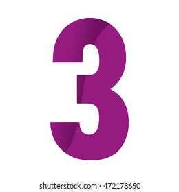 Isolated typography of a number, Vector illustration