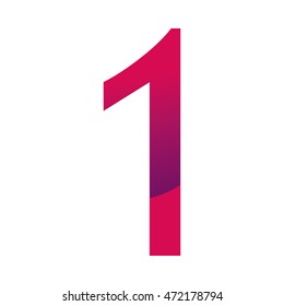Isolated typography of a number, Vector illustration