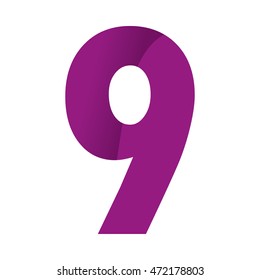 Isolated typography of a number, Vector illustration