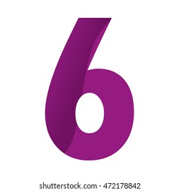Isolated typography of a number, Vector illustration