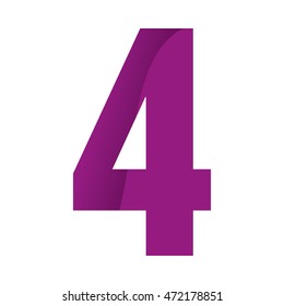 Isolated typography of a number, Vector illustration