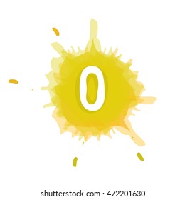 Isolated typography of a number, Vector illustration