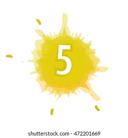 Isolated typography of a number, Vector illustration