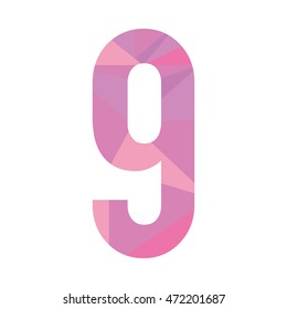 Isolated typography of a number, Vector illustration