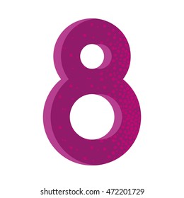 Isolated typography of a number, Vector illustration