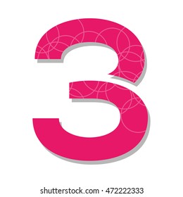 Isolated typography of a number, Vector illustration