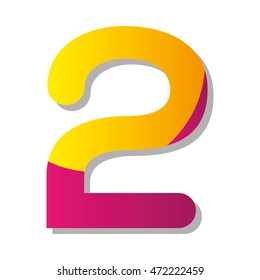 Isolated typography of a number, Vector illustration