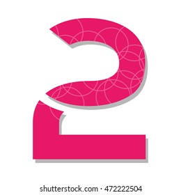 Isolated typography of a number, Vector illustration