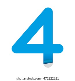 Isolated typography of a number, Vector illustration