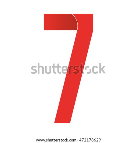 Isolated typography of a number, Vector illustration
