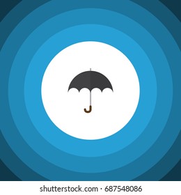 Isolated Umbrella Flat Icon. Parasol Vector Element Can Be Used For Parasol, Umbrella, Beach Design Concept.