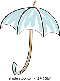 Isolated umbrella, vector illustration