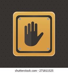 Isolated under construction icon on a black background. Vector illustration