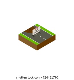 Isolated Under Construction Isometric. Repairs Vector Element Can Be Used For Under, Construction, Repairs Design Concept.