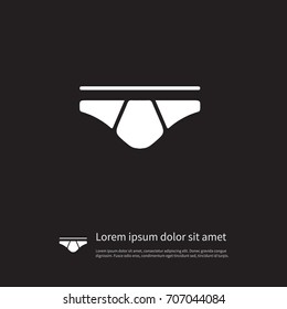 Isolated Underpants Icon. Underwear Vector Element Can Be Used For Underwear, Underpants, Clothes Design Concept.