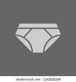 isolated underwear vector icon on white over dark background