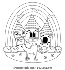 Isolated unicorn cartoon design vector illustration