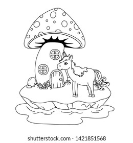 Isolated unicorn cartoon design vector illustration