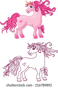 Isolated Unicorn illustration