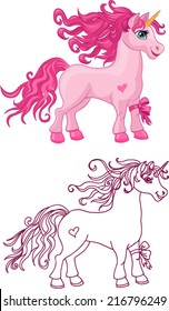 Isolated Unicorn illustration