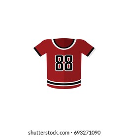 Isolated Uniform Flat Icon. T-Shirt Vector Element Can Be Used For Shirt, Uniform, Blouse Design Concept.