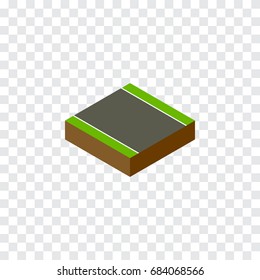 Isolated Unilateral Isometric. Without Strip  Vector Element Can Be Used For Unilateral, Strip, Road Design Concept.