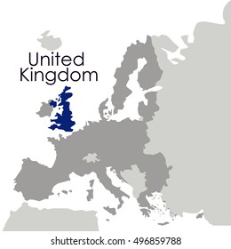 Isolated united kingdom map design