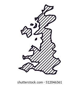 Isolated united kingdom map design