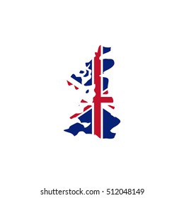 Isolated united kingdom map design