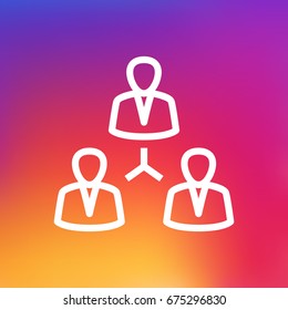 Isolated Unity Outline Symbol On Clean Background. Vector Teamwork Element In Trendy Style.