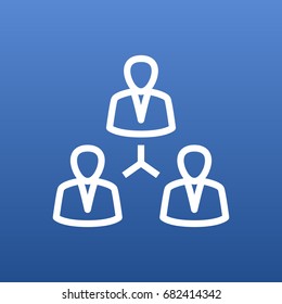 Isolated Unity Outline Symbol On Clean Background. Vector Teamwork Element In Trendy Style.